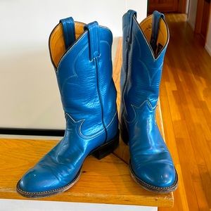 Tony Lama Blue Cowboy Boots